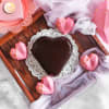 Gift Heart Shaped Chocolate Pinata Cake (750 Grams)