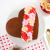 Buy Heart Shaped Chocolate Rosette Cake (500gm)