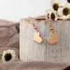 Buy Heart Shaped Danglers with Rose Gold Finish