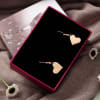 Shop Heart Shaped Danglers with Rose Gold Finish