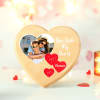 Buy Heart Shaped Dark Chocolates with Personalized Wooden Photo Frame