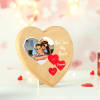 Shop Heart Shaped Dark Chocolates with Personalized Wooden Photo Frame
