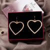 Buy Heart Shaped Earrings with Rose Gold Finish