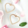 Heart Shaped Earrings with Rose Gold Finish Online