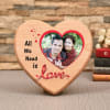 Heart Shaped Personalized Wooden Photo Frame Online