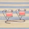 Gift Heart Shaped Pink Candle Holder