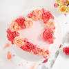 Shop Heart-Shaped Pink Love Cake Rosette (1 Kg)