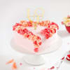 Buy Heart-Shaped Pink Love Cake Rosette (Half kg)