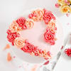 Shop Heart-Shaped Pink Love Cake Rosette (Half kg)