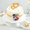 Gift Hearts And Pearls Personalized Photo Cake (1 Kg)