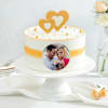 Hearts And Pearls Personalized Photo Cake Online