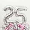 Gift Heartwarming Surprise - Balloon Arrangement - Pink And Silver