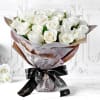 Gift Heavenly 25 White Roses Hand Tied