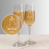 Here you find out Personalized set of two champagne glasses Online