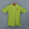 Shop Highline Polo T-shirt for Men (Apple Green with White)