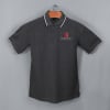 Shop Highline Polo T-shirt for Men (Charcoal Grey with White)