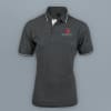 Highline Polo T-shirt for Men (Charcoal Grey with White) Online