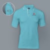 Highline Polo T-shirt for Men (Electric Blue with White) Online
