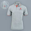 Highline Polo T-shirt for Men (Grey Melange with Red) Online