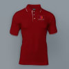 Highline Polo T-shirt for Men (Maroon with White) Online