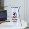 Gift Hijab Silhouette Personalized Stainless Steel Tumbler With Straw