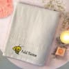 Gift Honey Bee Print Personalized White Towel Set