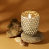Honeycomb Pattern Glass Votive With Sweet Cedarwood Aroma Candle Online