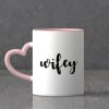 Gift Hubby & Wifey Heart Handle Mug Set
