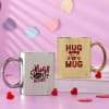 Hugs And Kisses Personalized Ceramic Mugs (Set of 2) Online