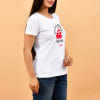 Gift Hugs n Kisses Personalized Cotton T-Shirt For Women - White