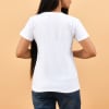 Buy Hugs n Kisses Personalized Cotton T-Shirt For Women - White