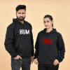 Hum Tum Grey Color Hoodie for Couple Online
