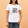I Love You Cotton T-Shirt For Women - White Online