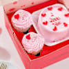 Buy I Love You Cupcake And Cake Combo