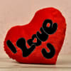 I Love You Heart Shaped Plush Cushion Online