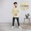 Gift I Love You Puff Heart - Personalized Men's Sweatshirt