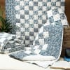 Indigo Patchwork Block Print Single Bed Quilt Online
