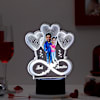 Gift Infinite Love Personalized LED Lamp Black Base