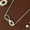 Gift Infinity Heart Silver Polish Pendant Necklace