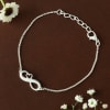 Gift Infinity Heart Silver Toned Bracelet