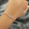 Infinity Heart Silver Toned Bracelet Online