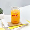Shop Is It Friday Yet - Personalized Can-Shaped Glass With Straw