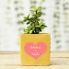 Jade Plant in Cute Personalized Ceramic Pot for Couples Online