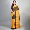 Jharna Bengali Cotton Saree - Yellow Online