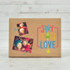 Joy Peace Love Personalized Wooden Photo Frame for Christmas Online