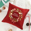 Joyful Christmas Maroon Cushion Cover Online