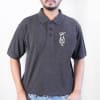 Gift Just Dab It Cotton Polo T-Shirt - Charcoal Grey