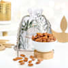Shop Kaju Katli with Diwali Diyas & Almonds