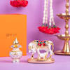 Kamdhenu Cow And Calf Idol and Silver Kalash Combo Online