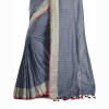 Shop Khadi Cotton Grey Handloom Saree With Sequin Pallu